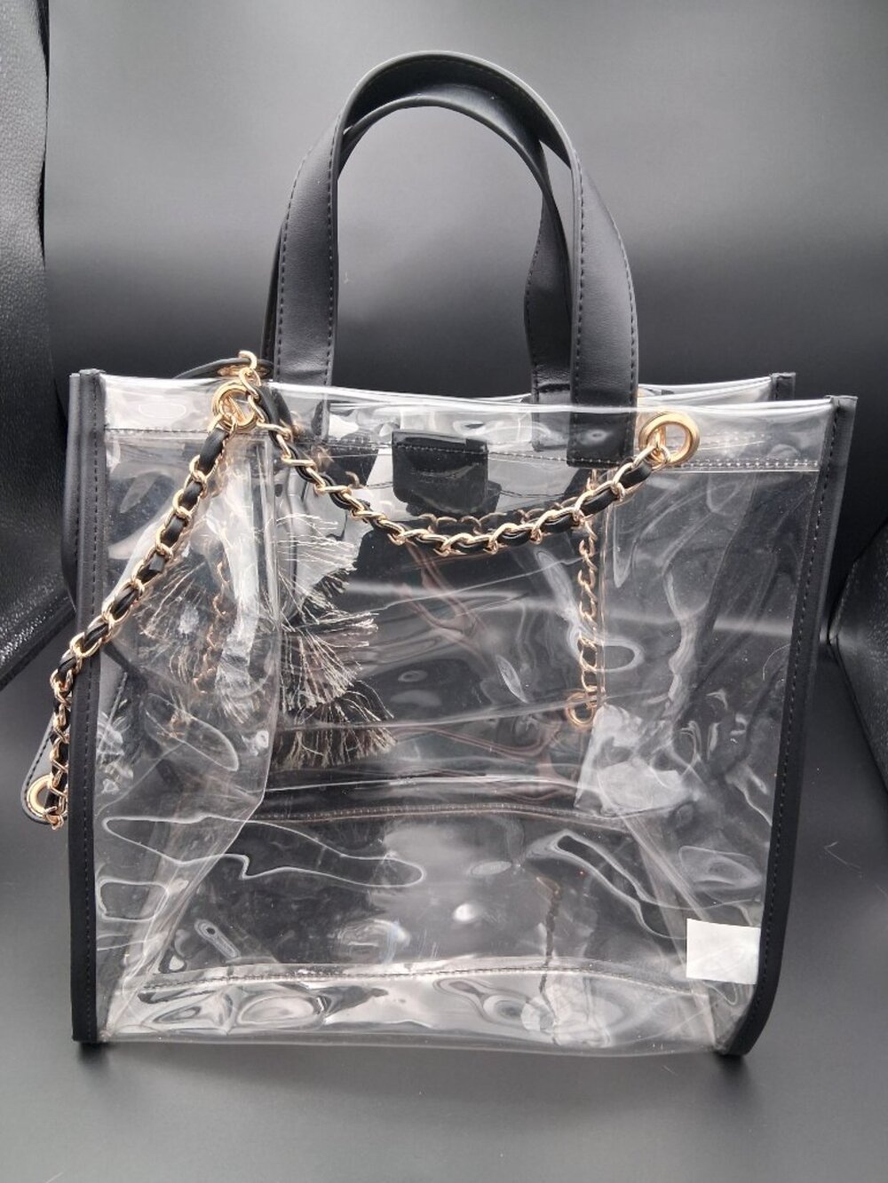 Sheer Gear clear stadium tote. Breeze through security! Detachable straps/tassel - Picture 5 of 8